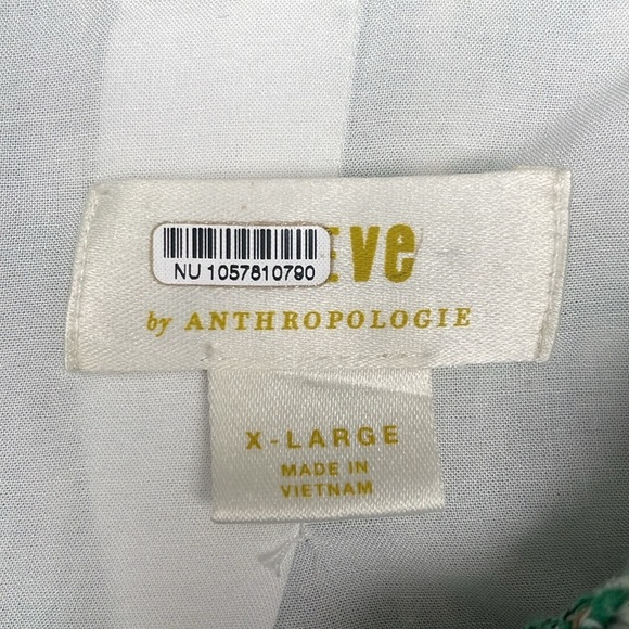 Anthropologie Maeve Plaid Tweed Relaxed Shacket Shirt Jacket Preppy Green XL - Picture 9 of 12